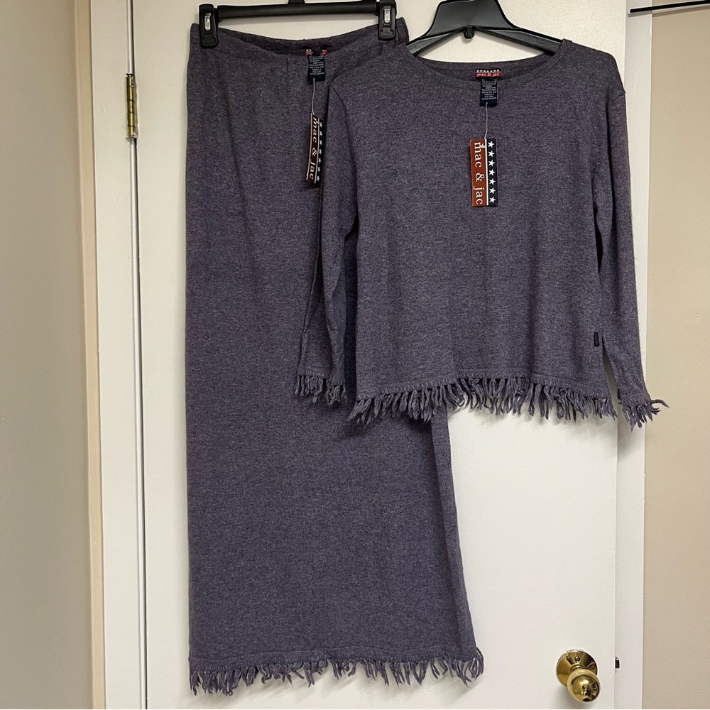 mac & jac Women’s Heather Purple Set - Sweater and Maxi Skirt